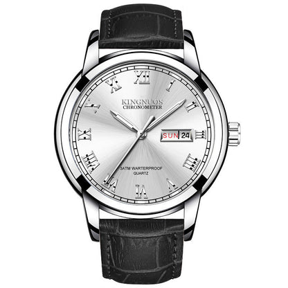 Rynx | Transnational Hot Double Calendar Steel Belt Watch Business Non-mechanical