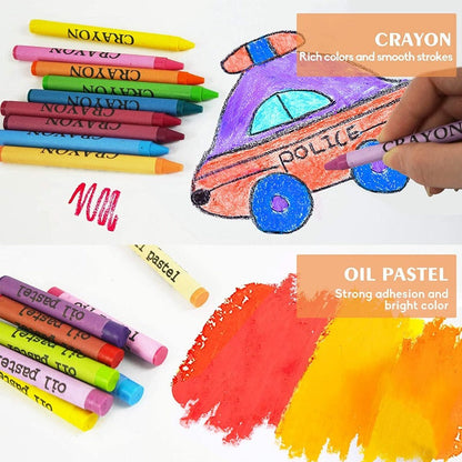 Rynx | 211pcs Children's Art Supply Set with Folding Easel