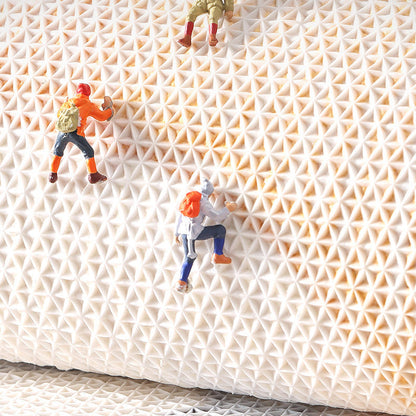 Rynx | White Blue Brown Waves Bath Mat