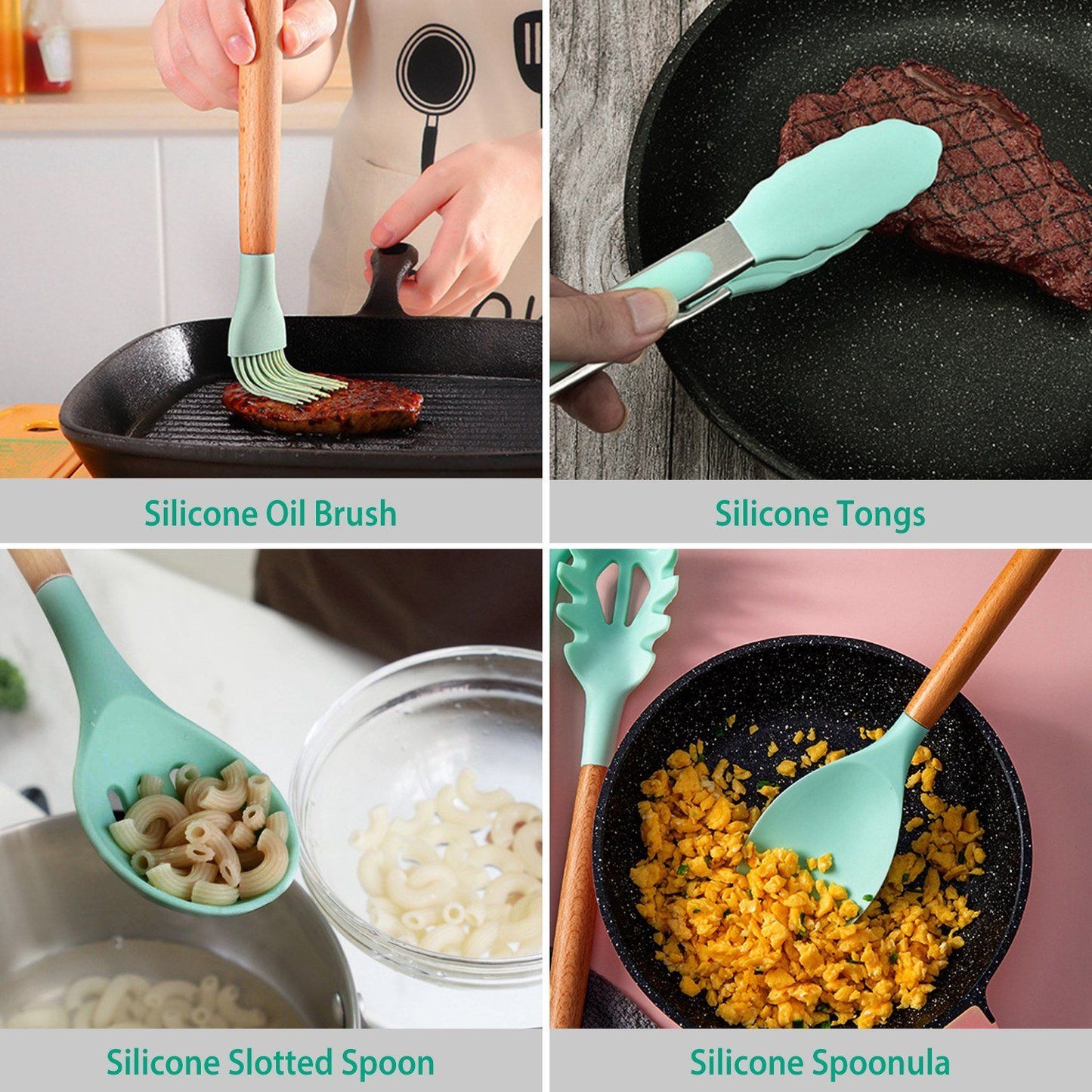 Rynx | 11-Pieces: Silicone Kitchen Utensils Set