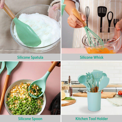 Rynx | 11-Pieces: Silicone Kitchen Utensils Set