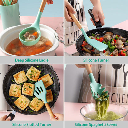Rynx | 11-Pieces: Silicone Kitchen Utensils Set