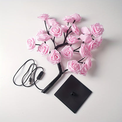 Rynx | RozenLight - LED Flower Table Lamp with USB, Mood Light