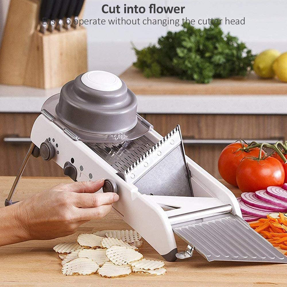 RYNX | Mandoline Vegetable Slicer – Professional Grater With Adjustable 304 Stainless Steel Blades