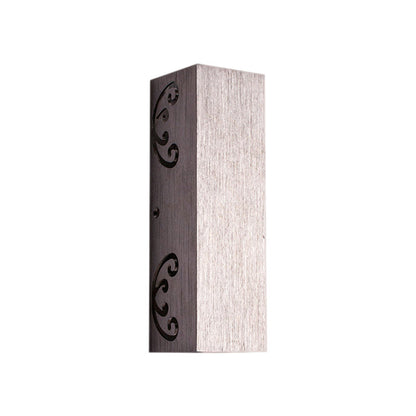 Rynx | Brushed Silver Rectangular Wall Lamp Modernist Aluminium LED Wall Lamp with 3D Optical Butterfly Design, 2/6 Watt