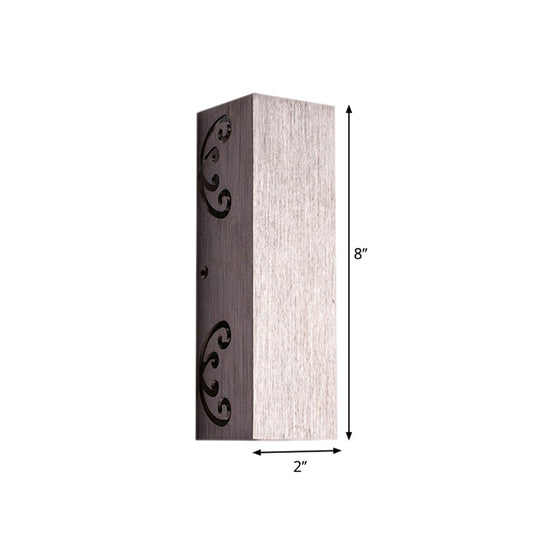 Rynx | Brushed Silver Rectangular Wall Lamp Modernist Aluminium LED Wall Lamp with 3D Optical Butterfly Design, 2/6 Watt