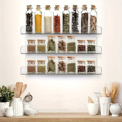 Rynx | Acrylic Shelf - Floating Hanging Shelf - Drill-Free Shower Shelf and Storage Shelf