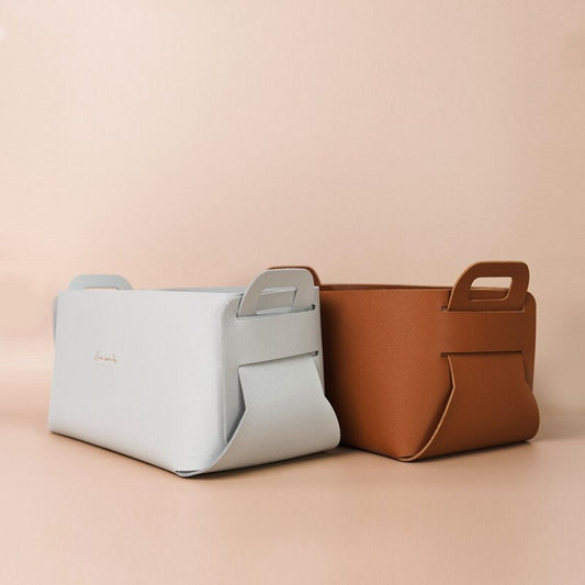 Rynx | Faux leather storage baskets