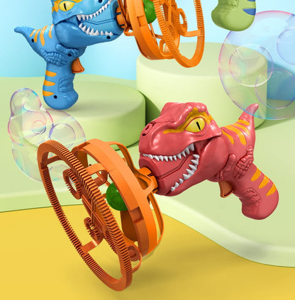 Rynx | Dinosaur Bubble Blower — Quiet Electric Bubble Machine for Kids