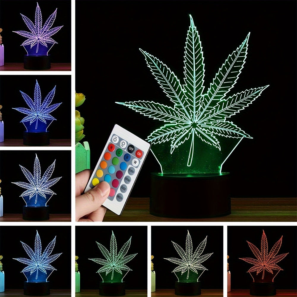 Rynx | Hemp Leaf - 3D Night Lamp Acrylic Table Lamp