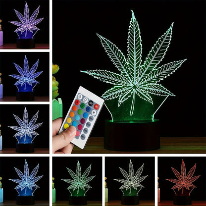 Rynx | Hemp Leaf - 3D Night Lamp Acrylic Table Lamp