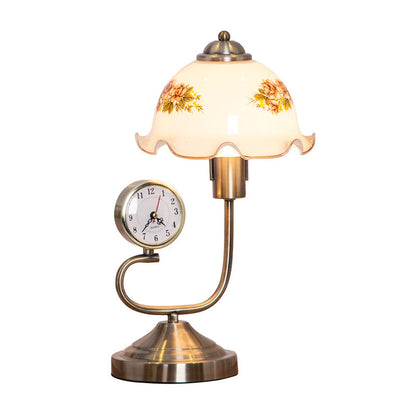 Rynx | Florvella – rustic flower table lamp with slanted crystal