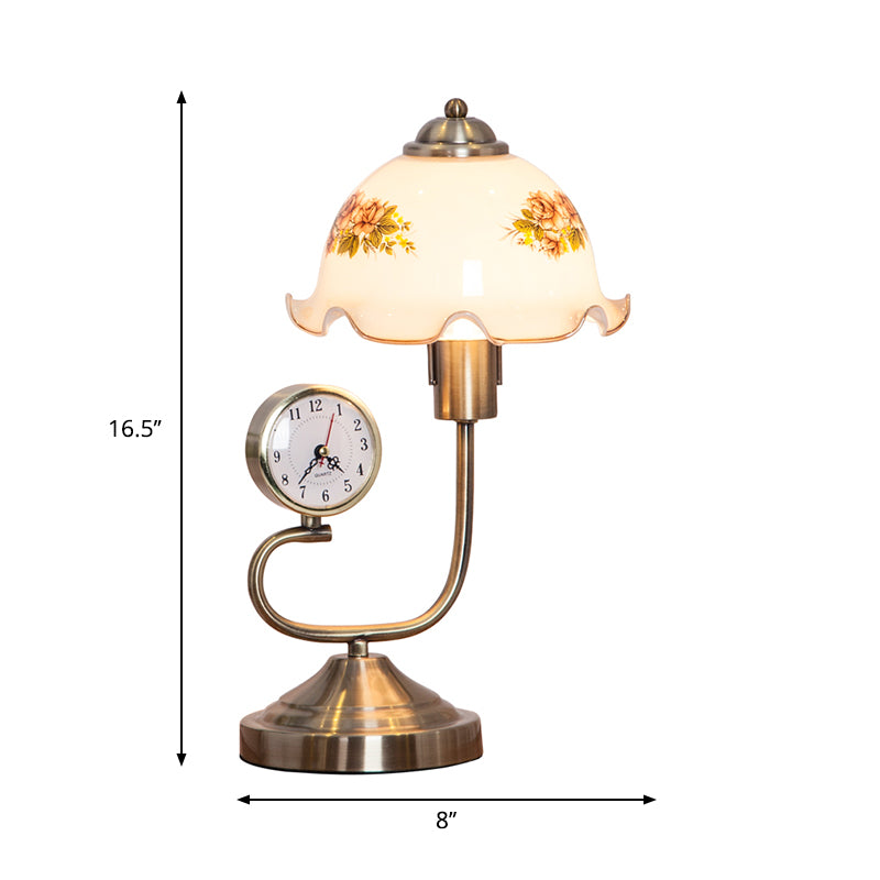 Rynx | Florvella – rustic flower table lamp with slanted crystal