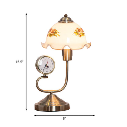 Rynx | Florvella – rustic flower table lamp with slanted crystal