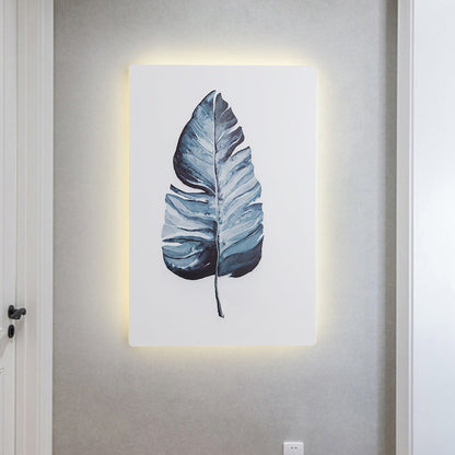 Rynx | White Rectangle Banana Leaf Wall Lamp Nordic Style LED Acrylic Wall Light