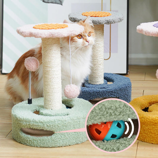 Rynx | Cute Sunflower Cat Tree for Scratching Climbing & Sleeping