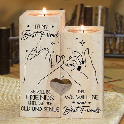 Rynx | LäChle Much More - Wooden Candle Holder With Candle Gift For Your Loved Ones