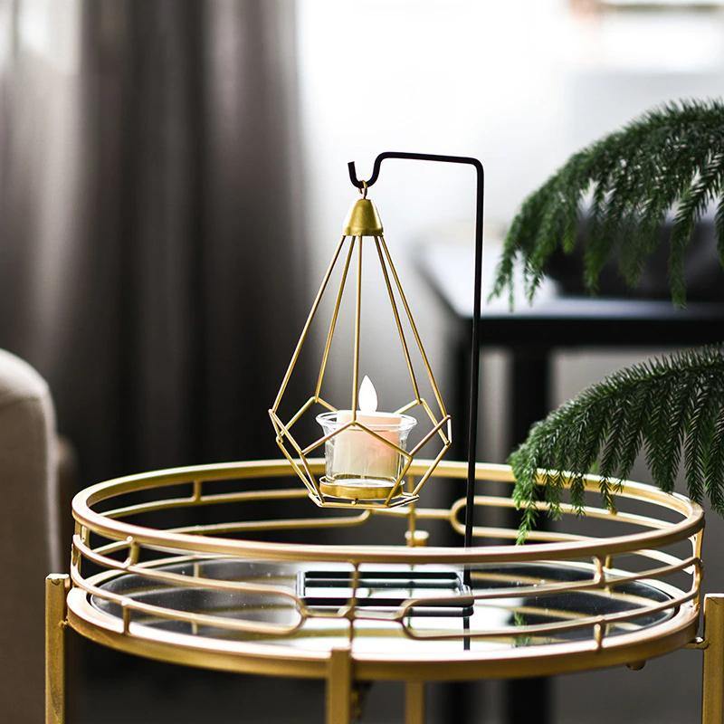 Rynx | GeoLume Geometric Hanging Candle Holder or Vase made of Iron | Modern Design | Versatile Decoration