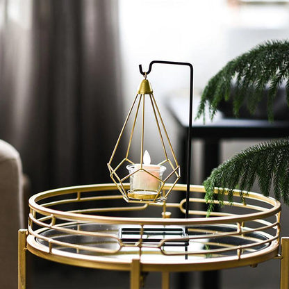 Rynx | GeoLume Geometric Hanging Candle Holder or Vase made of Iron | Modern Design | Versatile Decoration