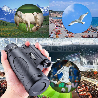 Rynx | 12 X 50 Monocular telescope with laser light and flashlight