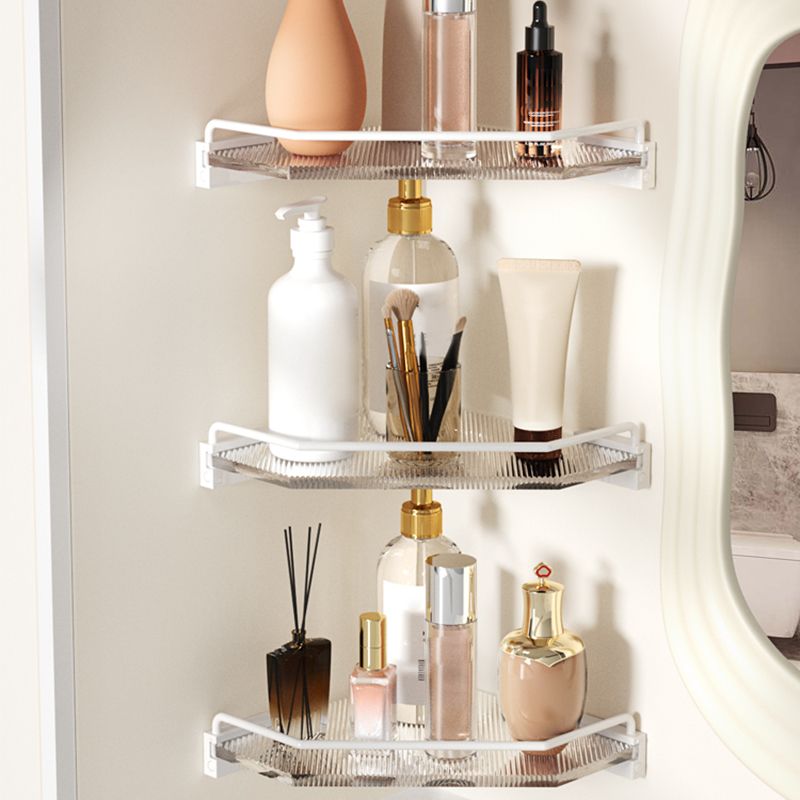 Rynx | White metal and acrylic bathroom accessories as single item or in set with bathroom shelf