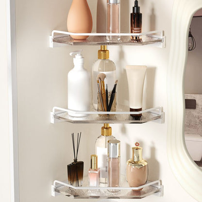 Rynx | White metal and acrylic bathroom accessories as single item or in set with bathroom shelf
