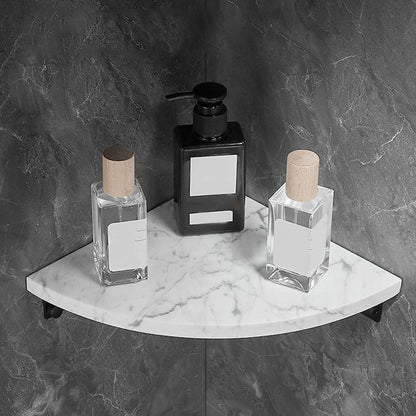 Rynx | Metal and Marble Bathroom Hardware Set as a Single Piece or as a Set in Black