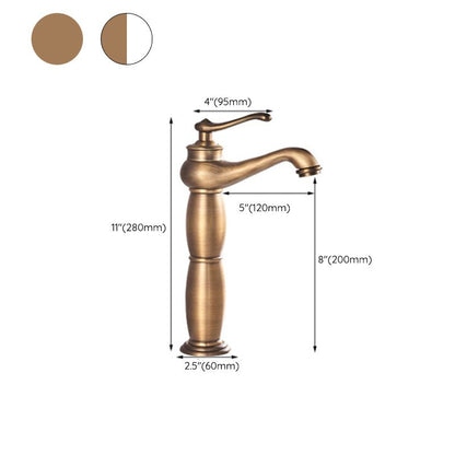 Rynx | Low-Arch Country Vessel Faucet Single-Lever Brass Faucet for Bathroom