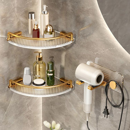Rynx | Modern Golden Bathroom Accessories Single Piece or in Set with Bathroom Shelf