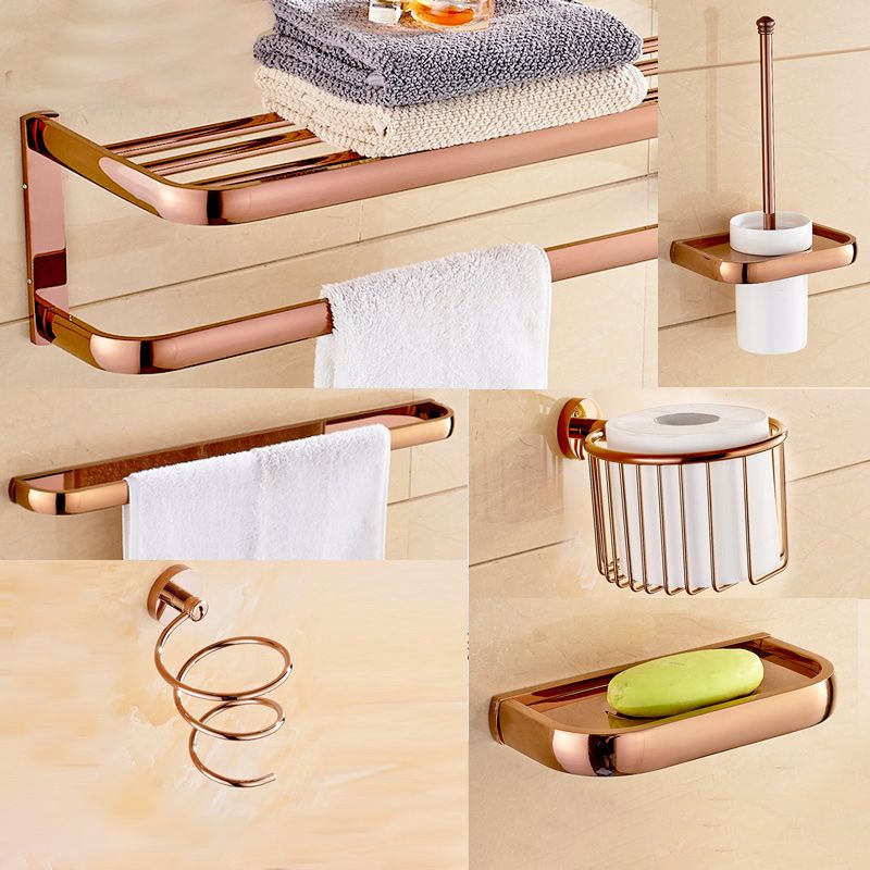 Rynx | 6-Piece Bathroom Accessory Set Vintage Brass Bathroom Hardware Set