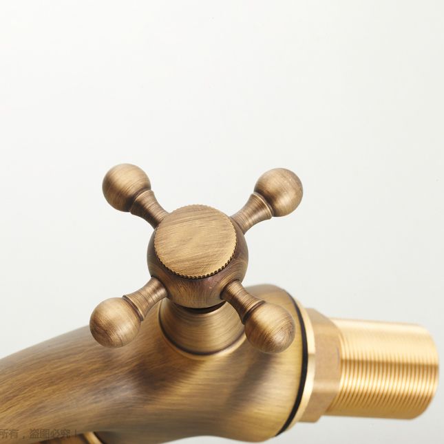 Rynx | Vintage Widespread Bathroom Faucet Industrial Cross Handles Sink Faucet