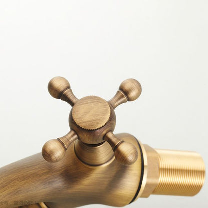 Rynx | Vintage Widespread Bathroom Faucet Industrial Cross Handles Sink Faucet