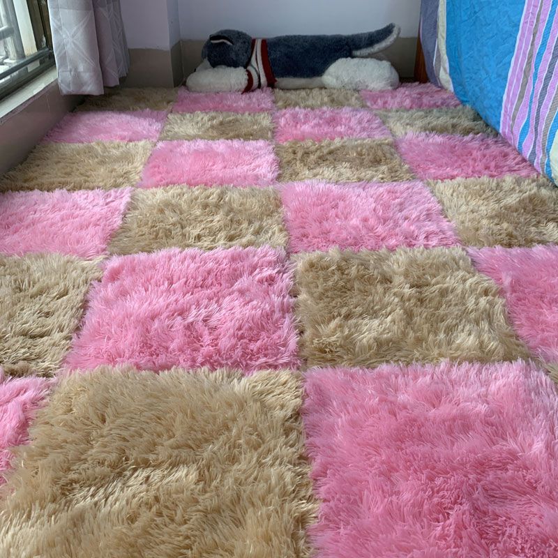 Rynx | Modern Carpet Tiles Interlocking Color Block Shag Carpet Tiles