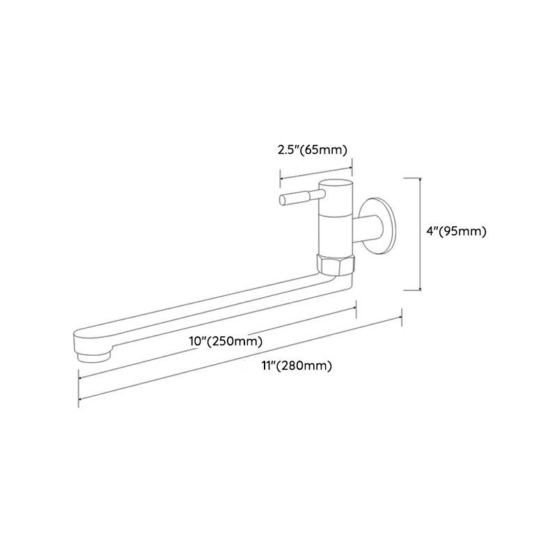 Rynx | Kitchen faucet pot filling valve single handle swivel stainless steel kitchen faucet