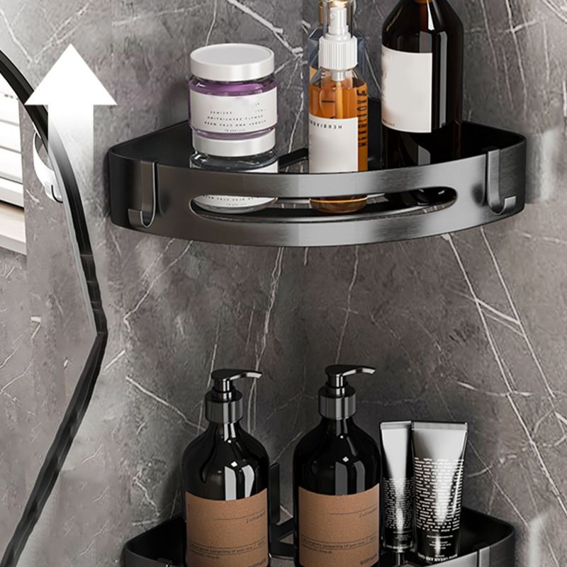 Rynx | Modern gray bathroom accessory set bathroom shelf bath hardware set