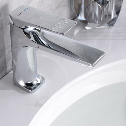 Rynx | Modern Bathroom Faucet Brass Deep Arc Lever Handle with Faucet Hose