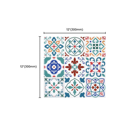 Rynx | Square Print Plastic Peel & Stick Tile Field Tile for Backsplash Wall