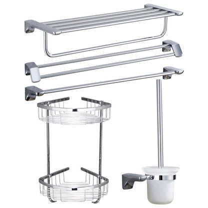 Rynx | Modern Bathroom Hardware Paper Holder Bathroom Shelf Silver Bathroom Accessory Set