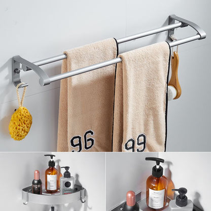 Rynx | 6-piece contemporary bathroom accessory set bathroom shelf/towel bar paper holder included