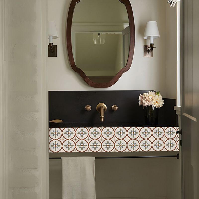 Rynx | Waterproof Peel & Stick Tile Square Pattern Print Single Tile