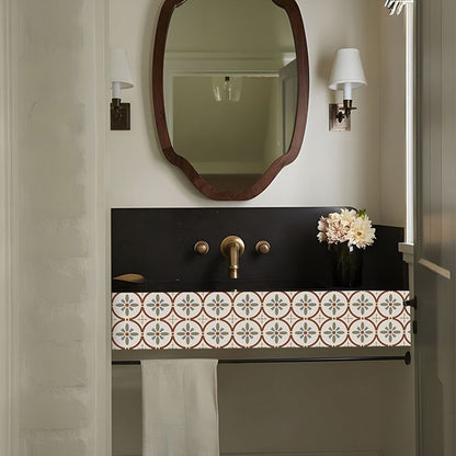 Rynx | Waterproof Peel & Stick Tile Square Pattern Print Single Tile