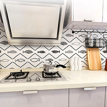 Rynx | Waterproof PVC Tile Singular Peel & Stick Tile for Kitchen Splashback Wall