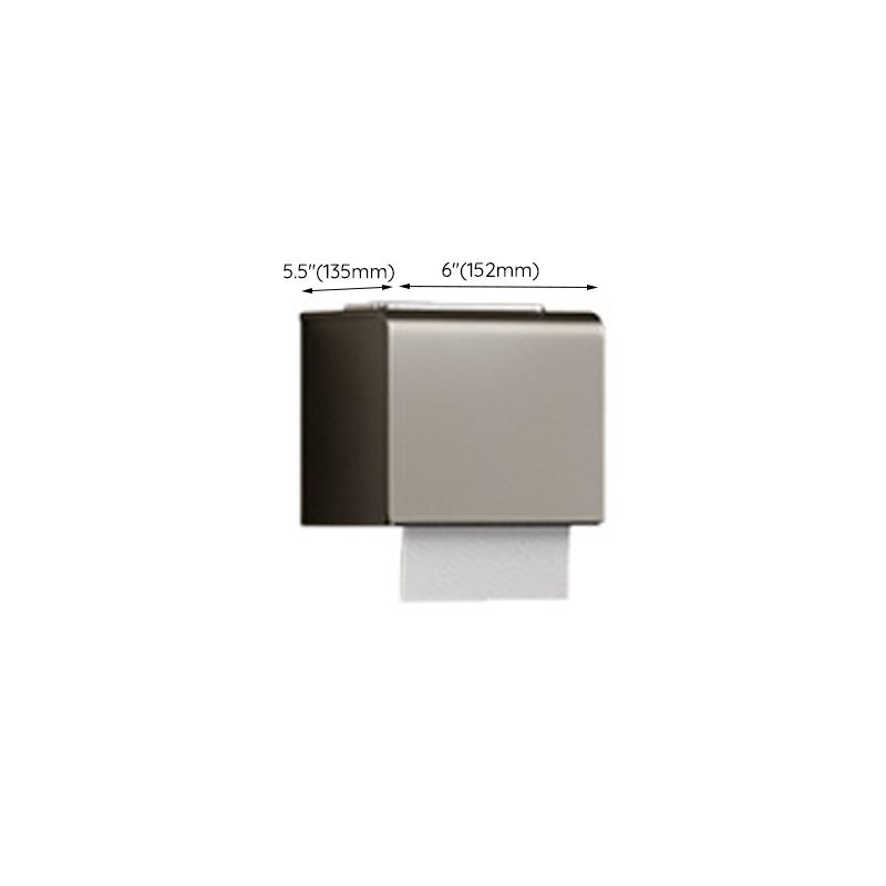 Rynx | Modern Bathroom Accessories Set in Gray with Bathroom Shelf/Towel Holder/Bathrobe Hook & Paper Holder