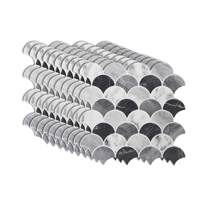 Rynx | Modern Peel and Stick Tiles PVC Fish Scales Peel and Stick Trim