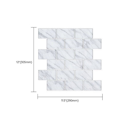 Rynx | Modern Peel & Stick Mosaic Tile PVC Herringbone Peel and Stick Wall Tile