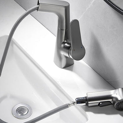 Rynx | 1-Handle Brush Nickel Widespread Faucet Single Hole Bathroom Vessel Faucet with Brass