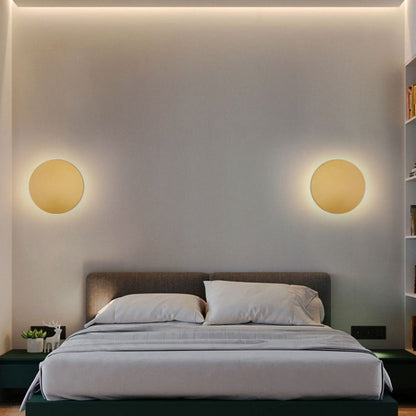 Rynx | Orr Modern Round Wall Lamp - Black/White/Gold, Metal, Living Room