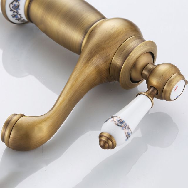 Rynx | Low-Arch Country Vessel Faucet Single-Lever Brass Faucet for Bathroom