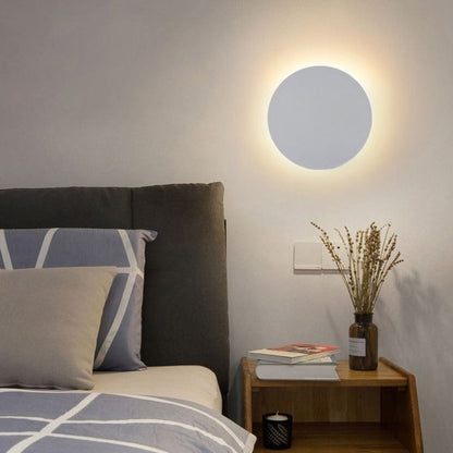 Rynx | Orr Modern Round Wall Lamp - Black/White/Gold, Metal, Living Room