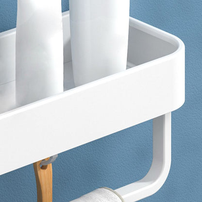Rynx | White 2-piece Bathroom Hardware Modern Bathroom Accessories Set, Bathroom Shelf